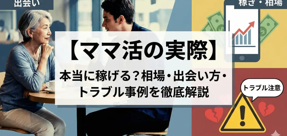 【ママ活の実際】本当に稼げる？相場・出会い方・トラブル事例を徹底解説